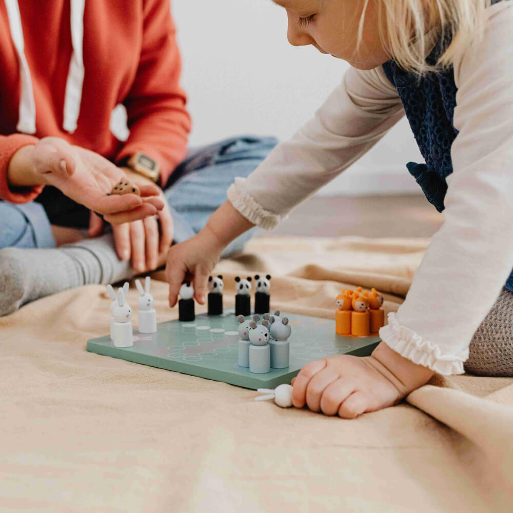 Kid playing chess